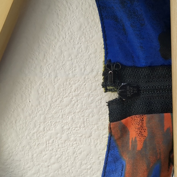 Vintage Martinique Casual Blue and Red Midi Sheath Dress with Crew Neck size‎ 10 - Picture 4 of 5